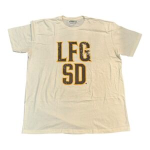 BreakingT LFG SD San‎ Diego Baseball T-Shirt Adult Extra Large XL Cream Padres